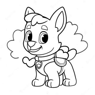 Charming Paw Patrol Hearts Coloring Page 36204-30195