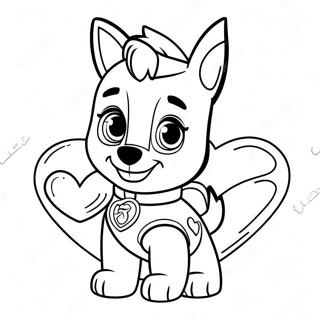 Charming Paw Patrol Hearts Coloring Page 36204-30196