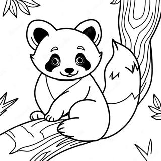 Red Panda In A Tree Coloring Page 3620-2944