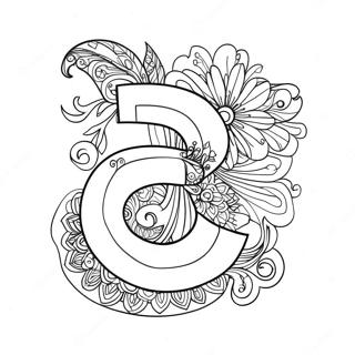 Number 5 Coloring Page 36213-30203