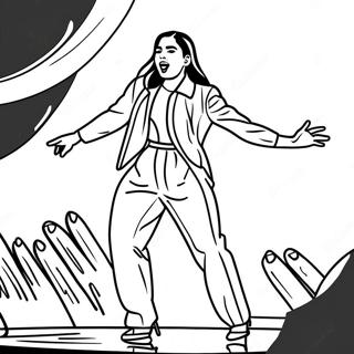 Dua Lipa Performing On Stage Coloring Page 36224-30218