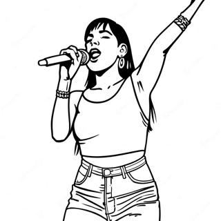 Dua Lipa Performing On Stage Coloring Page 36224-30220