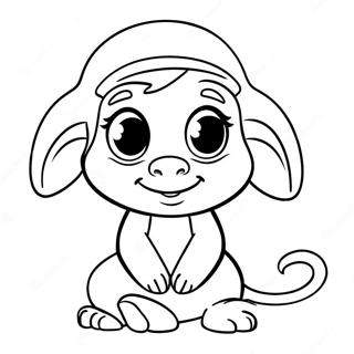 Cute Abu Character Coloring Page 36254-30238