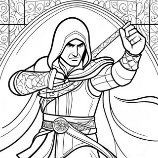 Ezio Auditore In Action Coloring Page 36264-30246