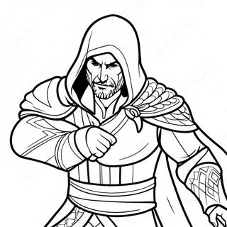 Ezio Auditore In Action Coloring Page 36264-30248