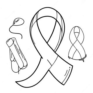 Cancer Ribbon Outline Coloring Page 36273-30242