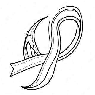 Cancer Ribbon Outline Coloring Page 36273-30243