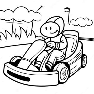 Go Kart Racing Scene Coloring Page 36283-30254