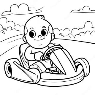 Go Kart Racing Scene Coloring Page 36283-30256