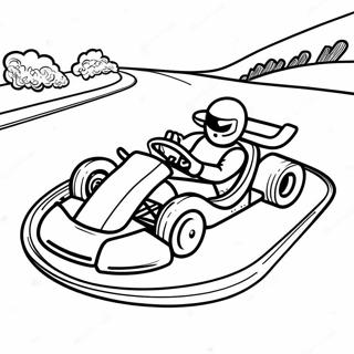 Fast Go Kart On A Track Coloring Page 36284-30261