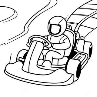 Fast Go Kart On A Track Coloring Page 36284-30262