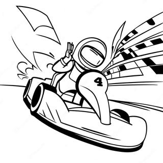 Fast Go Kart On A Track Coloring Page 36284-30263