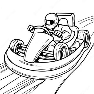 Fast Go Kart On A Track Coloring Page 36284-30264