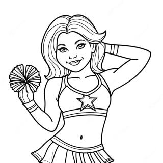 Cool Dallas Cowboys Cheerleader Coloring Page 36304-30277