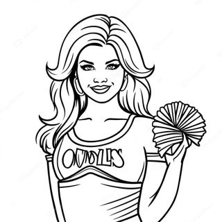 Cool Dallas Cowboys Cheerleader Coloring Page 36304-30279