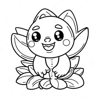 Cute Cartoon Succulent Coloring Page 3630-2951