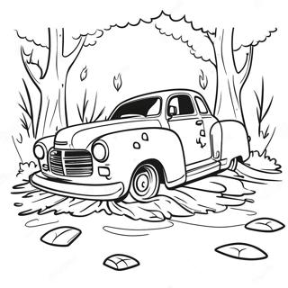 Car Crash Scene Coloring Page 36333-30300