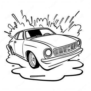 Exciting Car Crash Coloring Page 36334-30302