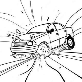 Exciting Car Crash Coloring Page 36334-30303