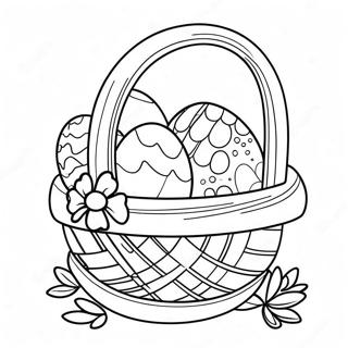 Colorful Easter Eggs In A Basket Coloring Page 36344-30310