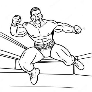 Exciting Wwe Wrestler Jumping Coloring Page 36364-30338