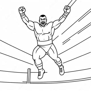 Exciting Wwe Wrestler Jumping Coloring Page 36364-30339