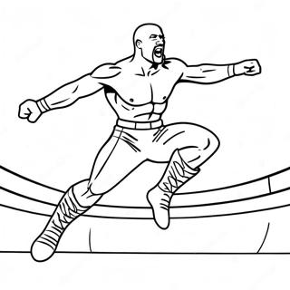 Exciting Wwe Wrestler Jumping Coloring Page 36364-30340