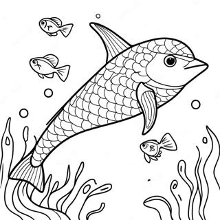 Swordfish Swimming In The Ocean Coloring Page 36384-30326