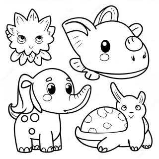 Colorful Felt Animals Coloring Page 3640-2957