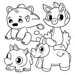 Colorful Felt Animals Coloring Page 3640-2958