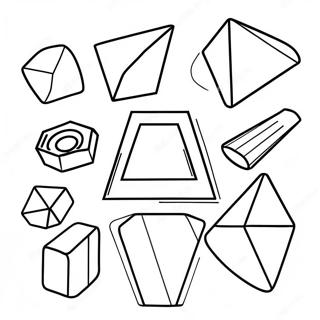 3d Shapes Coloring Page 36454-30388