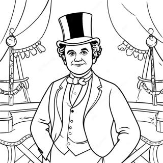 P T Barnum In Colorful Costume Coloring Page 36465-30403