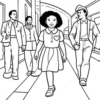 Ruby Bridges Courageous Moment Coloring Page 36485-30397