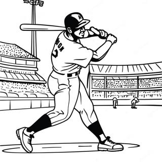 Jackie Robinson Hitting A Home Run Coloring Page 36505-30433