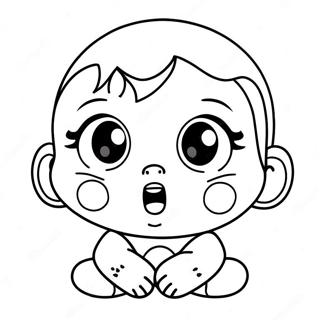 Cute Cry Baby With Tears Coloring Page 3650-2967