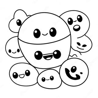 Happy Emoji Characters Coloring Page 36515-30440