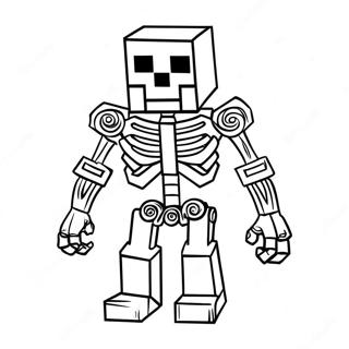 Minecraft Mutant Skeleton Coloring Page 36524-30458