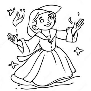 Hermione Casting A Spell Coloring Page 36535-30446