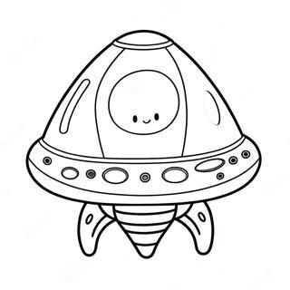 Cute Alien Spaceship Coloring Page 36555-30468