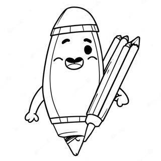 Funny Jeffy With A Giant Pencil Coloring Page 36575-30489