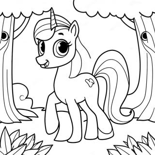 Princess Luna In A Magical Forest Coloring Page 36605-30502