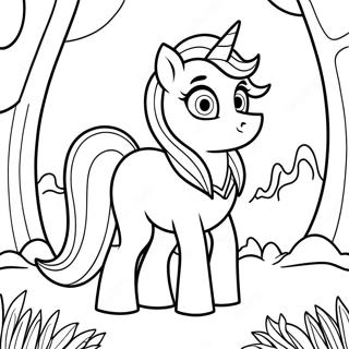 Princess Luna In A Magical Forest Coloring Page 36605-30503