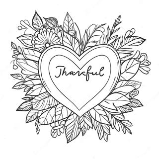 Thankful Heart Coloring Page 3660-2975