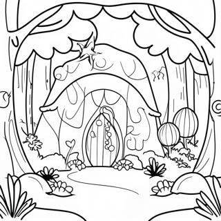 Enchanted Forest Fairy Garden Coloring Pages