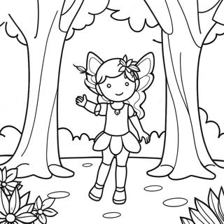 Enchanted Forest Fairy Garden Coloring Page 36614-30516