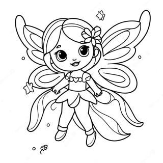 Magical Fairy With Sparkling Wings Coloring Page 36615-30519