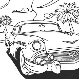 50s Retro Car Coloring Page 36634-30540