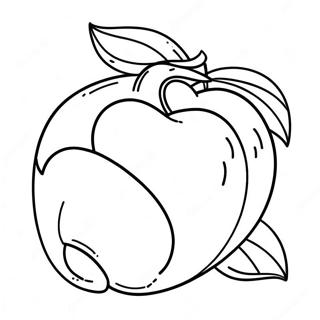 Charming Georgia Peach Coloring Page 36645-30534