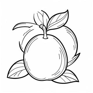 Charming Georgia Peach Coloring Page 36645-30535