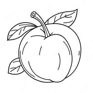 Charming Georgia Peach Coloring Page 36645-30536